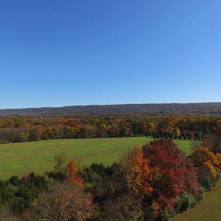 Fenced Yard Chalets From Good Dog Vacations At Big Valley Resort Sciota Exterior foto